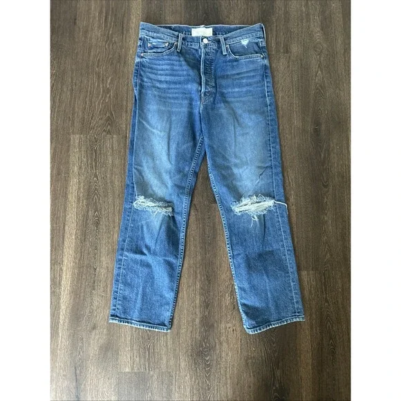 Mother Superior Jeans The Tomcat Playing With Scissors Sz 32 Med Blue Distressed - Picture 3 of 12